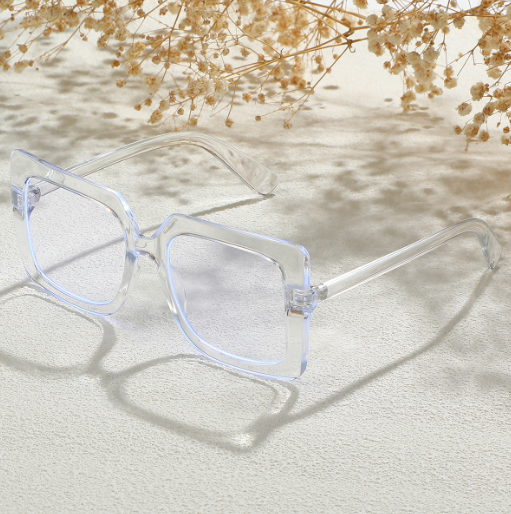 Big Square Anti Blue Light Glasses Womens Glasses Trend Computer Goggles Glasses Transparent Optical Spectacle FZ-463