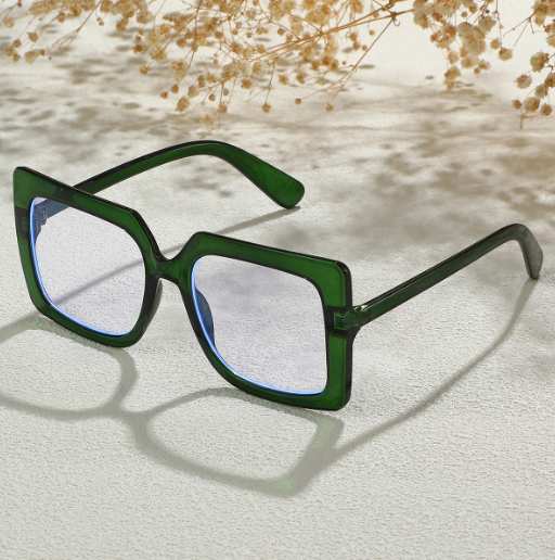Big Square Anti Blue Light Glasses Womens Glasses Trend Computer Goggles Glasses Transparent Optical Spectacle FZ-463