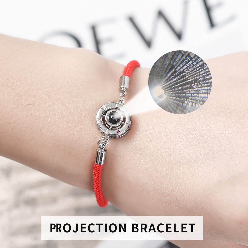 Projection Couple Bracelet 100 Languages I Love You Simple Projection Shake Bracelet Female Jewelry  Gift  Bracelet Women