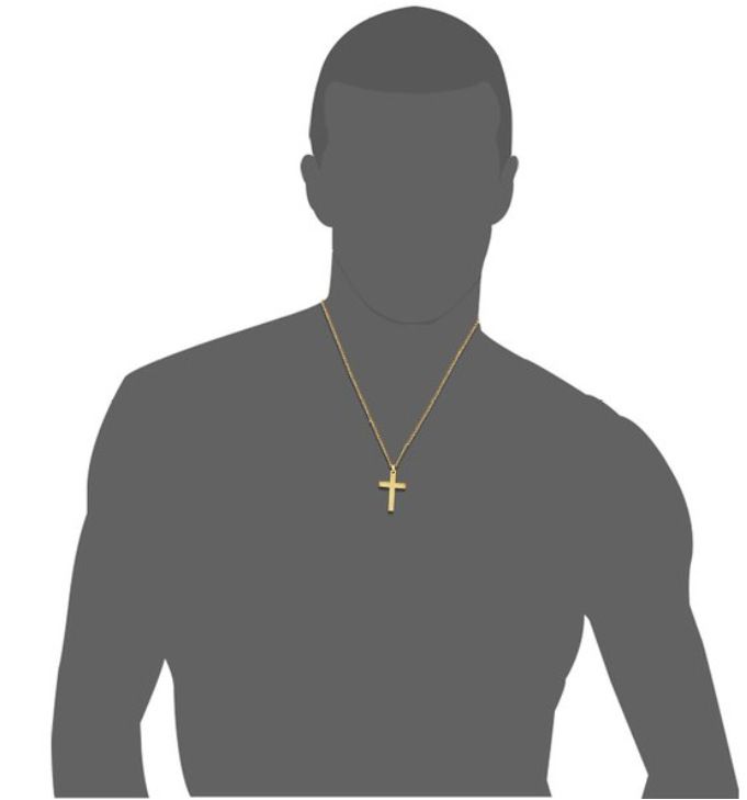 Korean Version Of The Christian Titanium Steel Light Cross Necklace A-1651