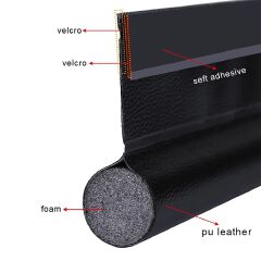 Wear-resistant Door Seam Strip Leather Seal Windproof Anti-insect Bedroom Unilateral Door Seam Diy Single Side Door Seam Strip