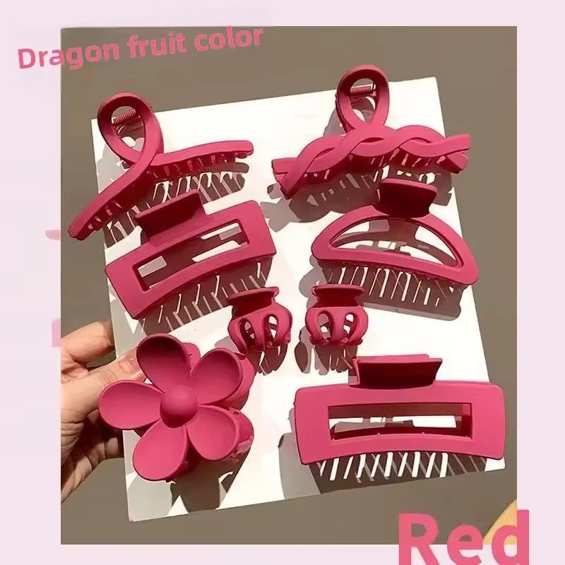 8Pcs Korean Style Black Large Hair Claws Elegant Acrylic Hairpins Barrette Crab Hair Clips Headwear Accessories Hair Accessories