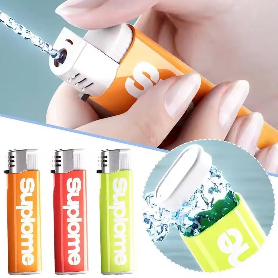 2025 New Magical Lighter Portable Joke Toy Realistic Fun Water Gun Lighter Stress Relieving Toy Water Park