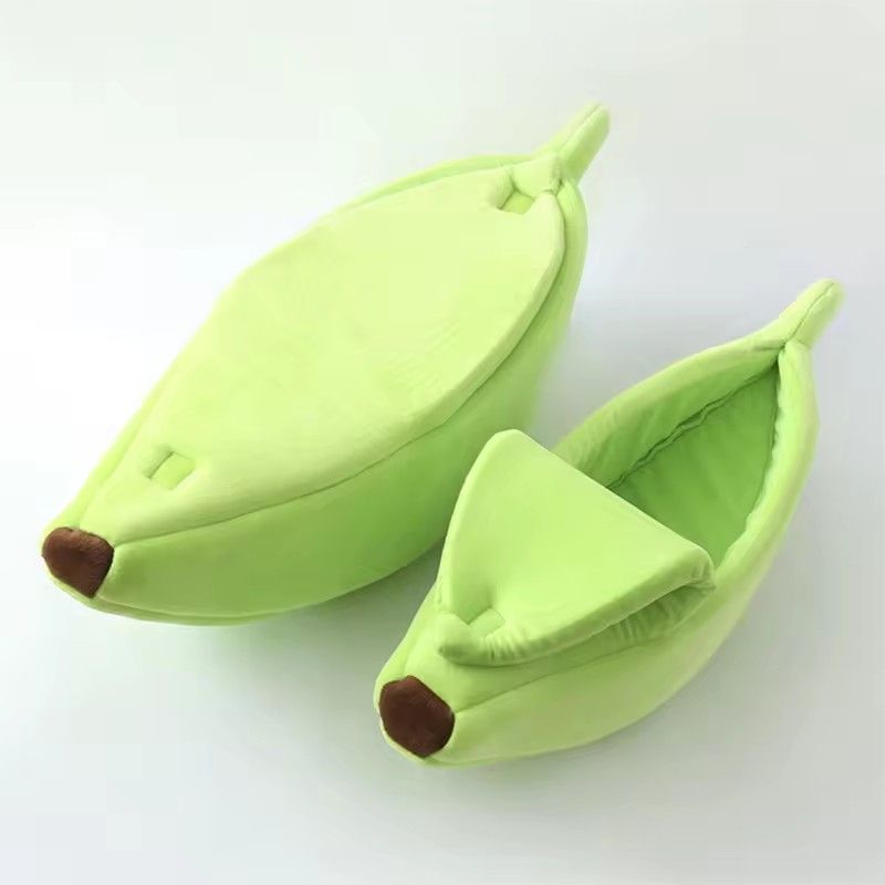 Banana shaped fun and comfortable cat bed, durable and warm portable pet bed, dog bed, cat pad, multi-color cat and dog supplies
