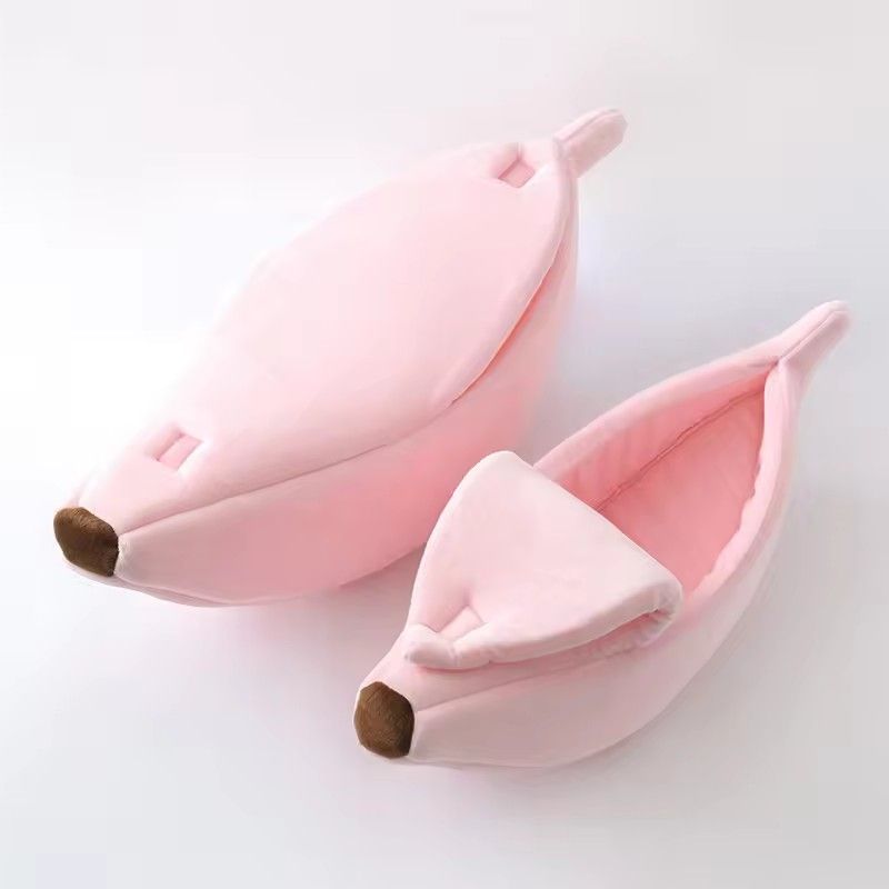 Banana shaped fun and comfortable cat bed, durable and warm portable pet bed, dog bed, cat pad, multi-color cat and dog supplies