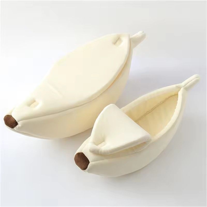 Banana shaped fun and comfortable cat bed, durable and warm portable pet bed, dog bed, cat pad, multi-color cat and dog supplies