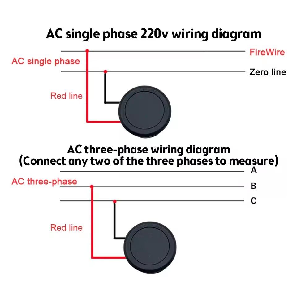 Dc 4-100v Led Digital Display Round Two-wire Voltmeter Dc Digital  Car Voltage Current Meter Volt Detector Tester Monitor Pane C-350
