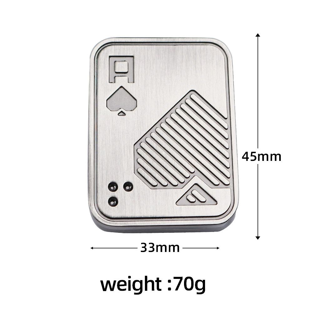 Metal push card EDC stress resistant toy, advanced rotating poker toy, portable magnetic stress reducing toy, adult gift