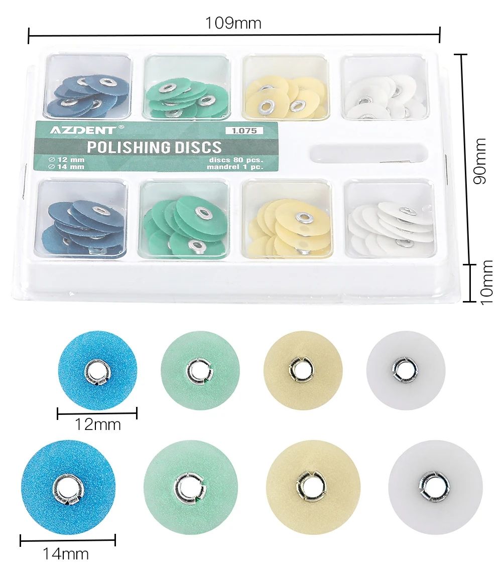 Teeth whitening veneers, polishing pads, resin polishing ceramic veneers, 80 pieces per box of dental polishing discs