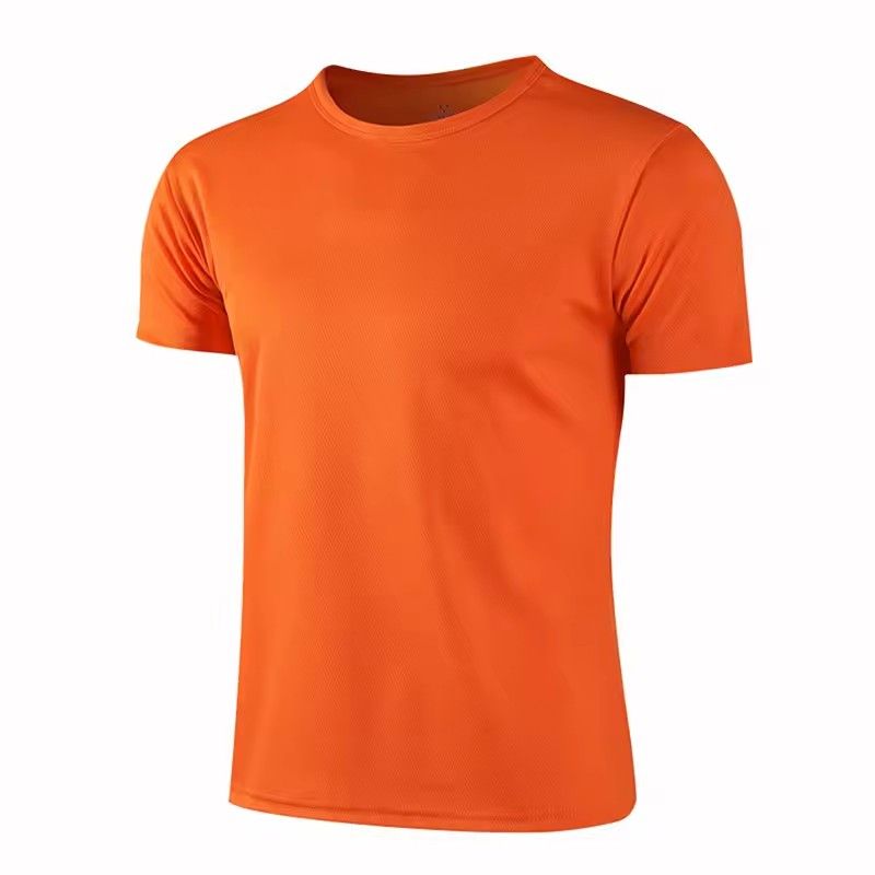 Blank multi-color short sleeved sports T-shirt, gym T-shirt, running training T-shirt, breathable men's sportswear
