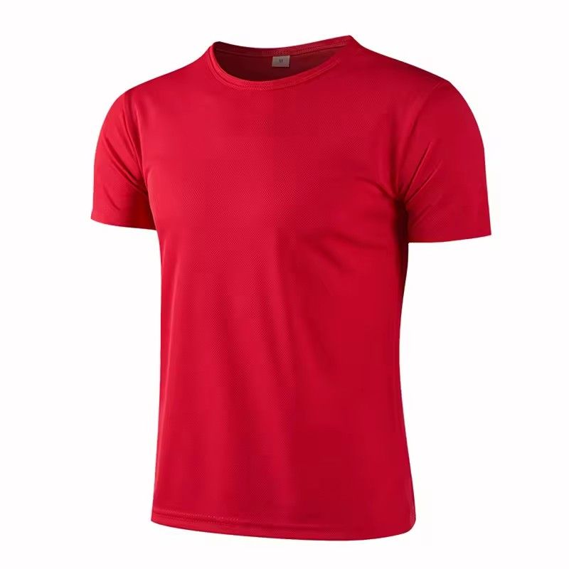 Blank multi-color short sleeved sports T-shirt, gym T-shirt, running training T-shirt, breathable men's sportswear