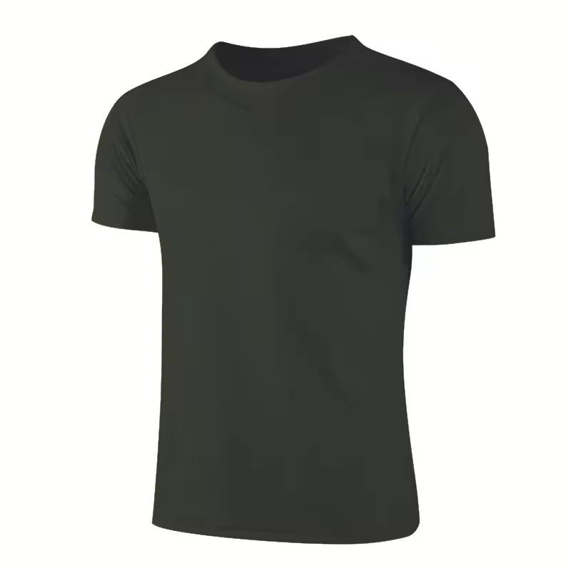 Blank multi-color short sleeved sports T-shirt, gym T-shirt, running training T-shirt, breathable men's sportswear