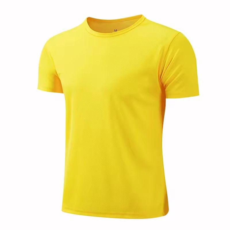Blank multi-color short sleeved sports T-shirt, gym T-shirt, running training T-shirt, breathable men's sportswear