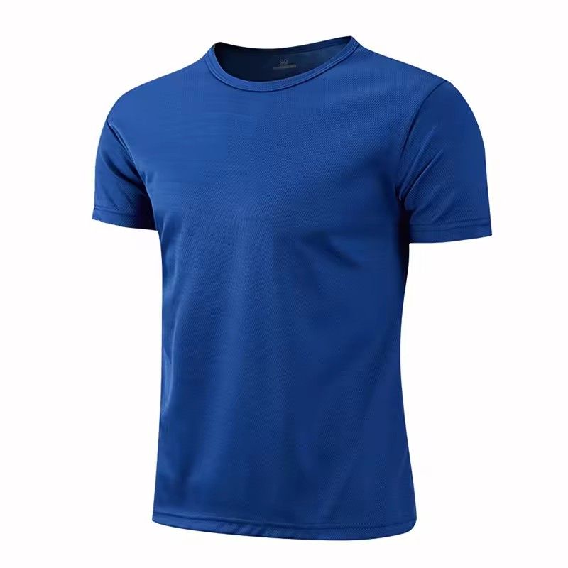 Blank multi-color short sleeved sports T-shirt, gym T-shirt, running training T-shirt, breathable men's sportswear