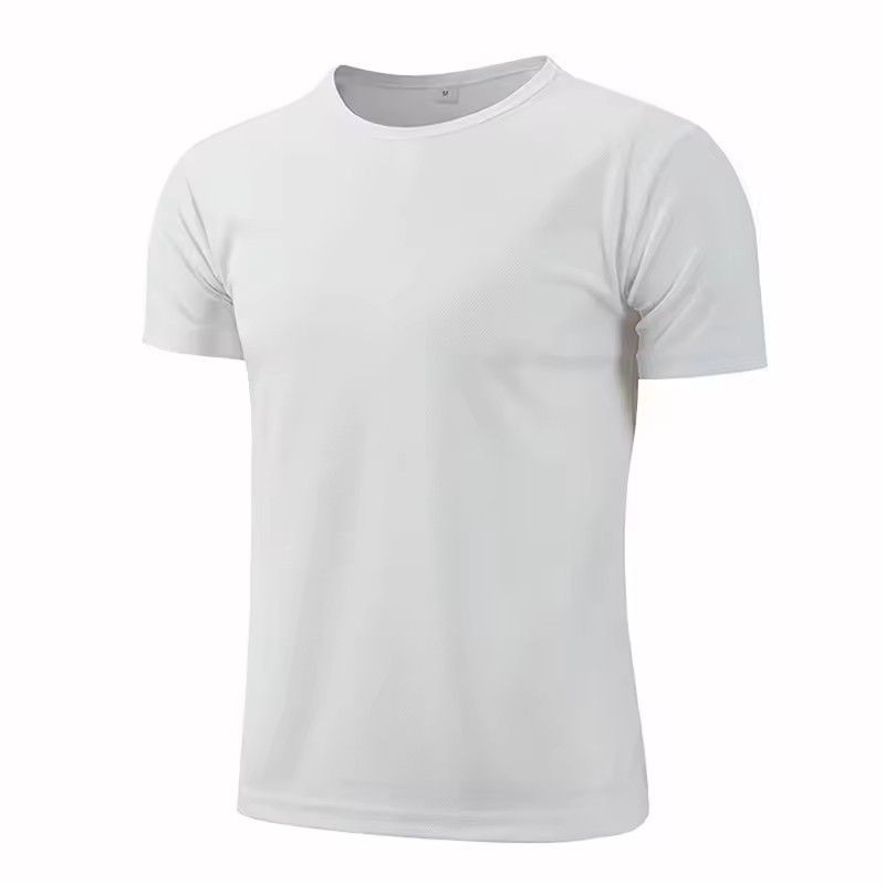 Blank multi-color short sleeved sports T-shirt, gym T-shirt, running training T-shirt, breathable men's sportswear