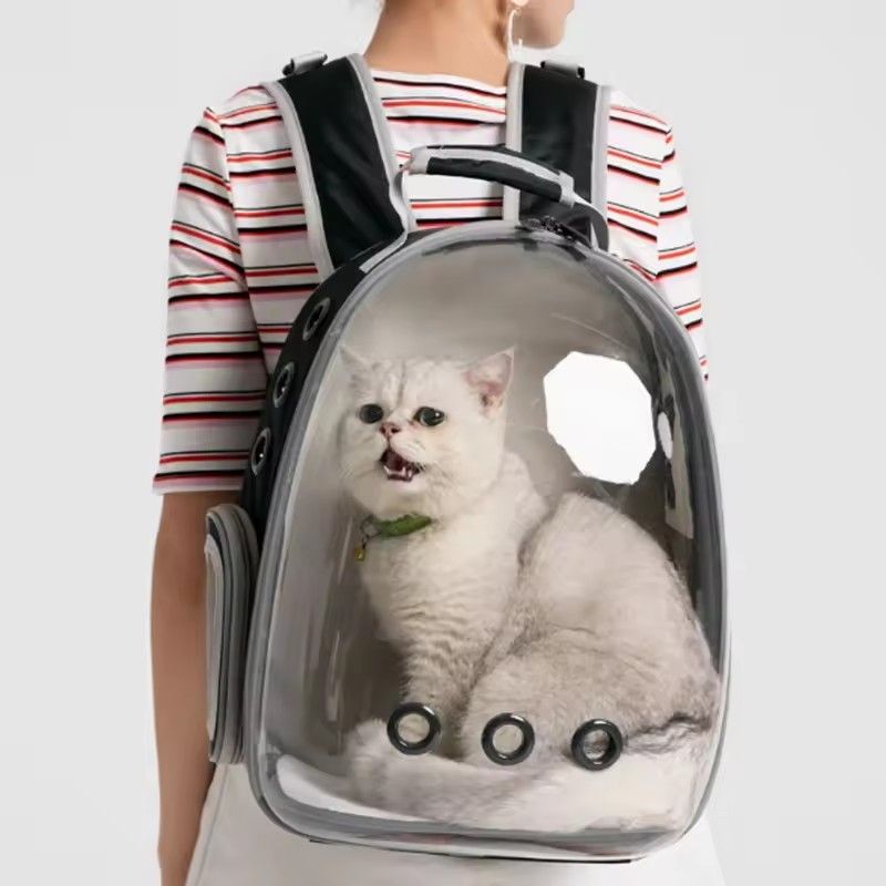 Cat bag, pet space backpack, breathable portable transparent backpack, space backpack for cats and dogs