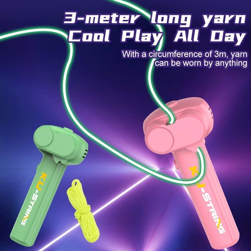 A portable luminous rope thrower that glows in the dark, a stress relieving toy for children, and a party gift