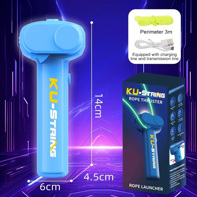 A portable luminous rope thrower that glows in the dark, a stress relieving toy for children, and a party gift