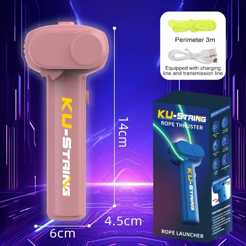 A portable luminous rope thrower that glows in the dark, a stress relieving toy for children, and a party gift
