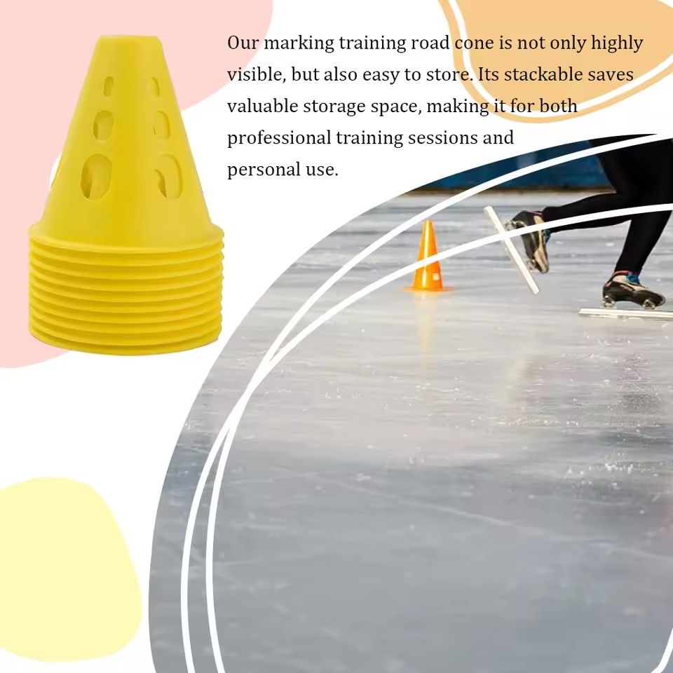 10pcs Roller Skating Pile Flat Flower Pile Training Course Training Props Obstacles Thickened Windproof Skating Shoes Obstacles