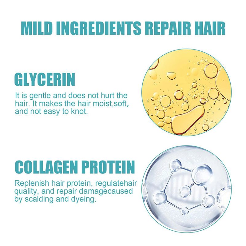 YURHERSU Straight hair mousse hair softener, styling agent, no pull, no clip correction softener