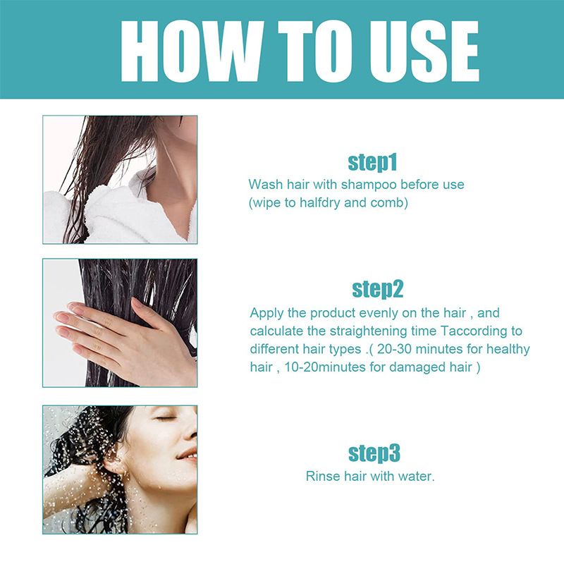 YURHERSU Straight hair mousse hair softener, styling agent, no pull, no clip correction softener