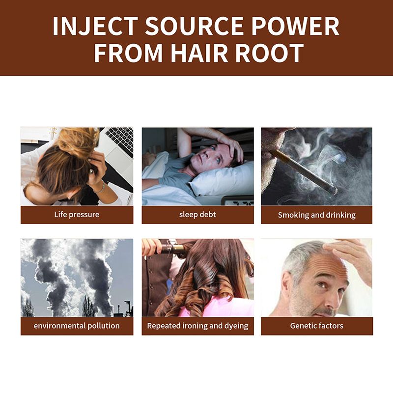 YURHERSU Cross border Polygonum multiflorum shampoo essence to repair natural black hair