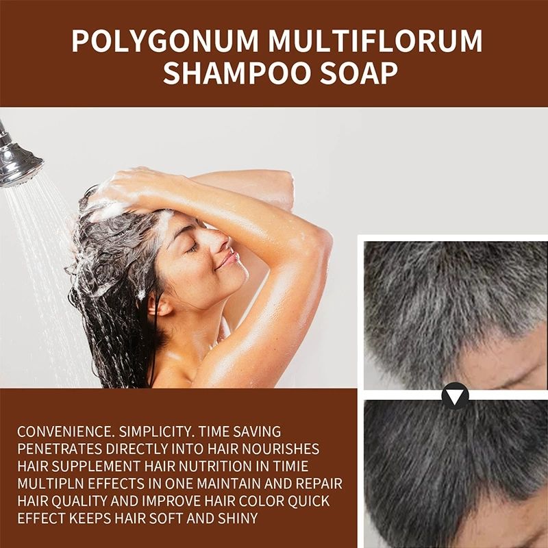YURHERSU Cross border Polygonum multiflorum shampoo essence to repair natural black hair