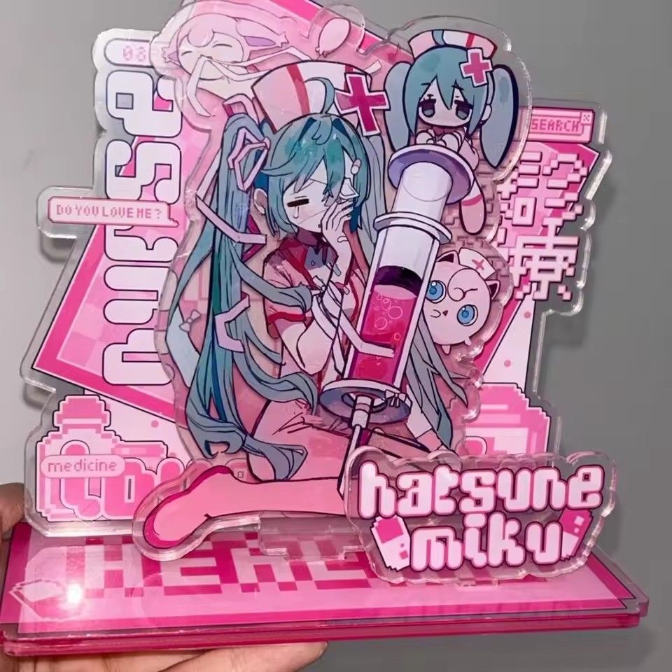 Hatsune Miku miku acrylic bracket logo cartoon peripheral equipment cartoon Christmas decorations original personality bracket