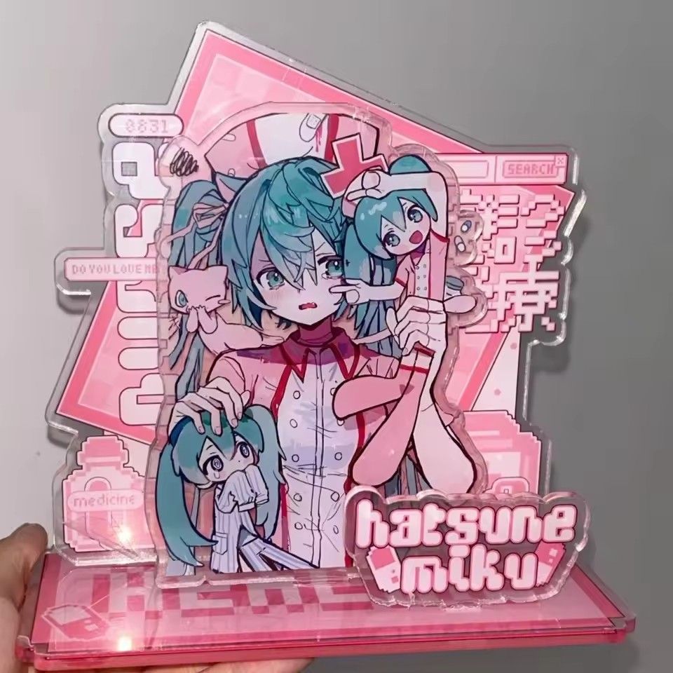 Hatsune Miku miku acrylic bracket logo cartoon peripheral equipment cartoon Christmas decorations original personality bracket