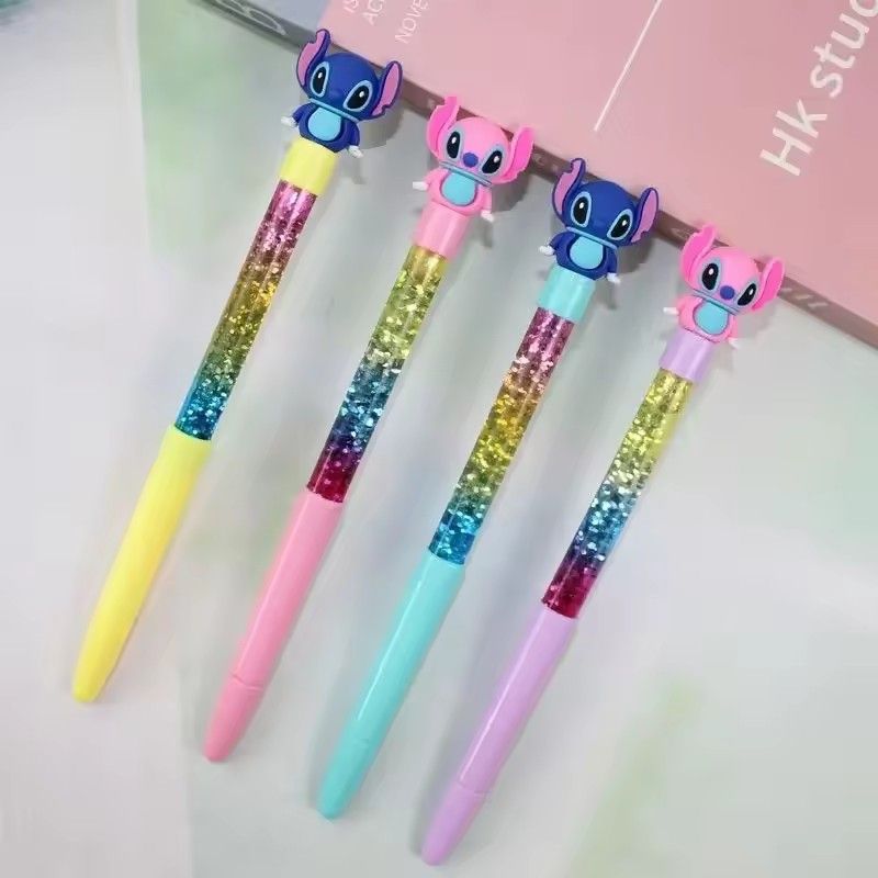 4pcs 0.5mm gel pen blue core black core Disney neutral pen cartoon student office writing stationery school supplies