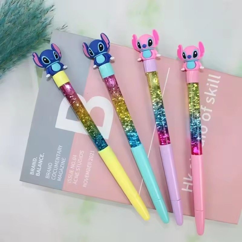 4pcs 0.5mm gel pen blue core black core Disney neutral pen cartoon student office writing stationery school supplies