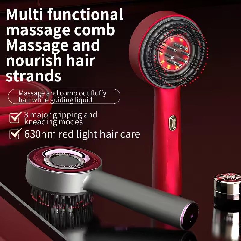 Hair care comb, kneading electric scalp applicator, massager, liquid guide hair generator, red light hair care comb