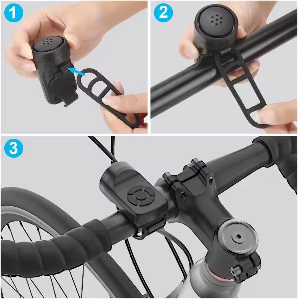 Bicycle buzzer, mountain bike USB charging horn warning, safety ring, waterproof buzzer, bicycle accessories