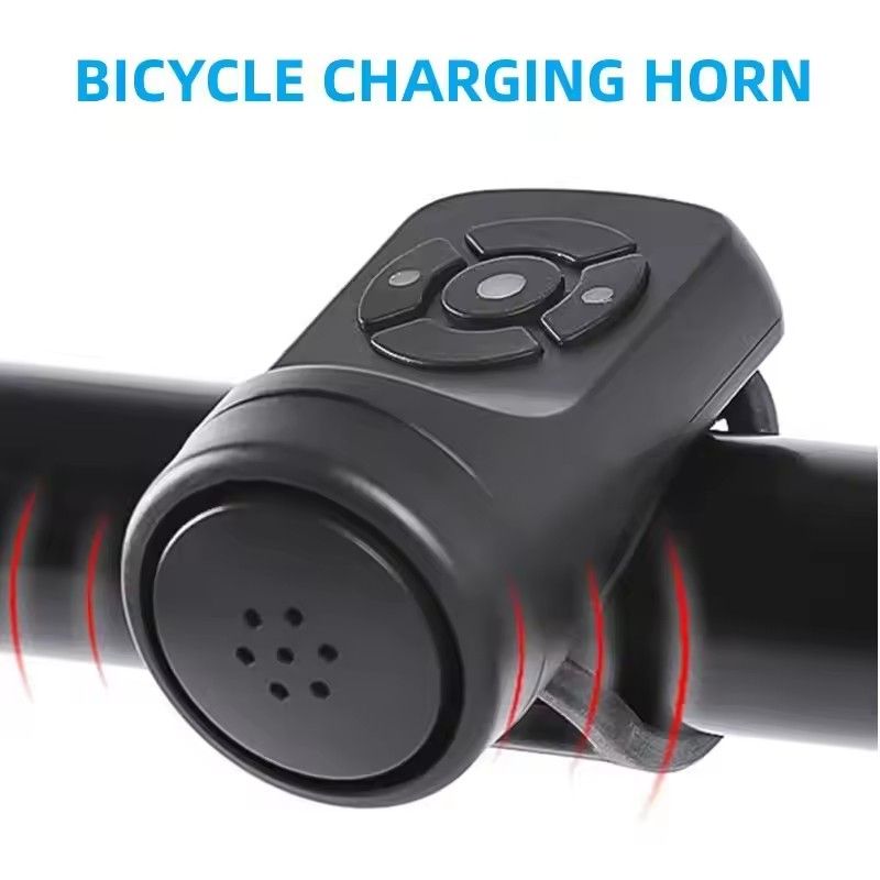 Bicycle buzzer, mountain bike USB charging horn warning, safety ring, waterproof buzzer, bicycle accessories