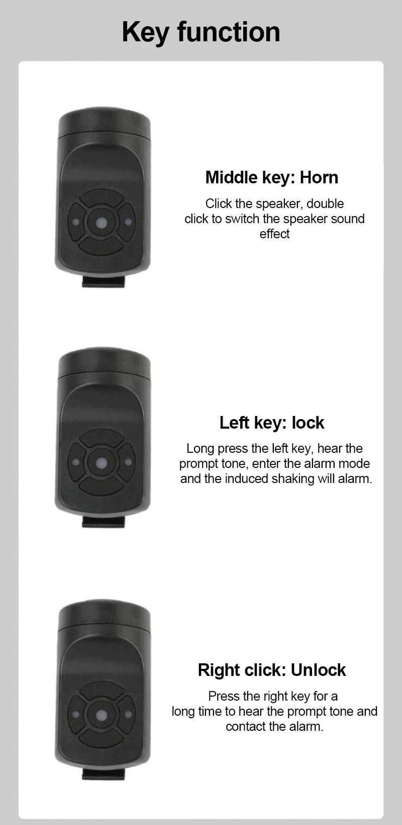 Bicycle buzzer, mountain bike USB charging horn warning, safety ring, waterproof buzzer, bicycle accessories