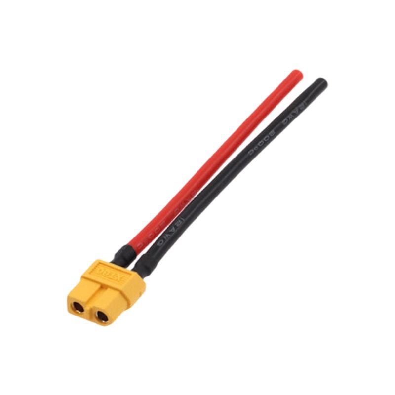 XT60 male and female connectors with 10CM 14AWG silicone cable suitable for Lipo Rc batteries, drones, cars, and ships