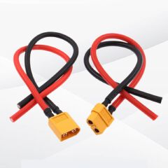 XT60 male and female connectors with 10CM 14AWG silicone cable suitable for Lipo Rc batteries, drones, cars, and ships