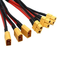 XT60 male and female connectors with 10CM 14AWG silicone cable suitable for Lipo Rc batteries, drones, cars, and ships