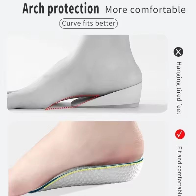 Insoles that increase the height of men and women flat foot arch support orthotic insoles heel lifting viscoelastic foam insoles