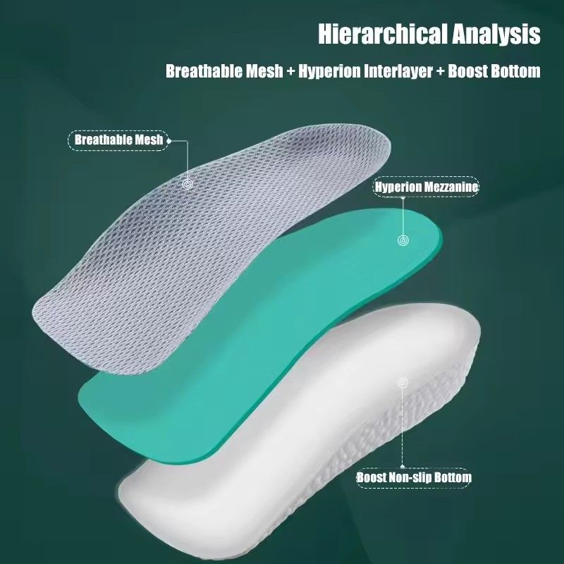 Insoles that increase the height of men and women flat foot arch support orthotic insoles heel lifting viscoelastic foam insoles