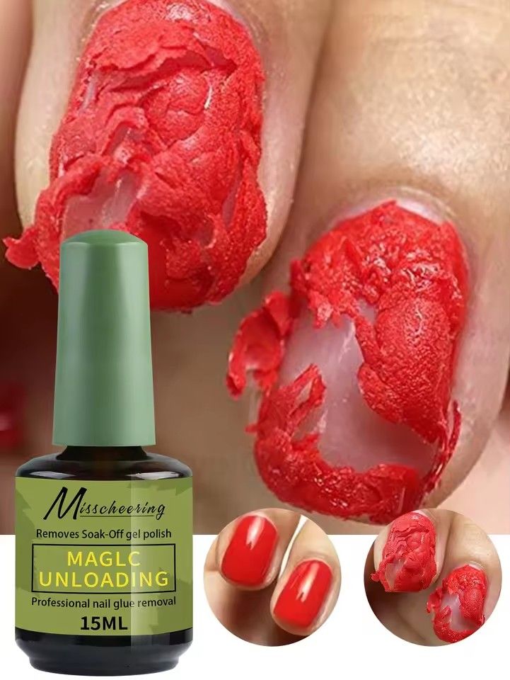 Nail Polish Remover in UV Gel, 15ml, easily and quickly removes semi-permanent enamel in 3-5 minutesB2-1017