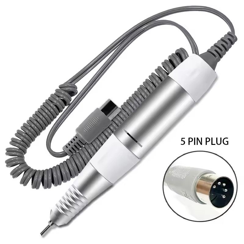350000 RPM 5-pin plug electric nail drill handle machine for hand nail trimming, pen replacement, nail trimming tool