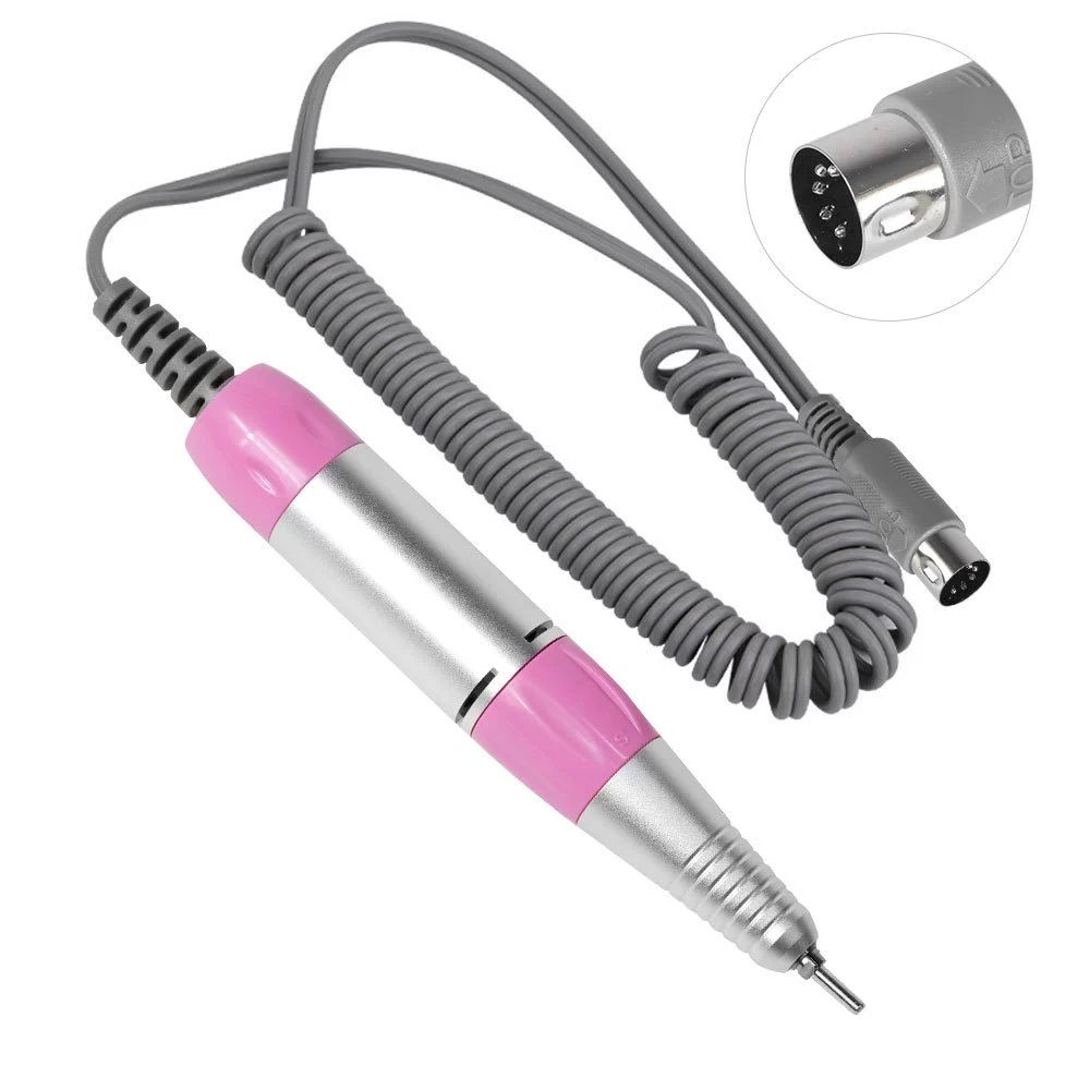 350000 RPM 5-pin plug electric nail drill handle machine for hand nail trimming, pen replacement, nail trimming tool