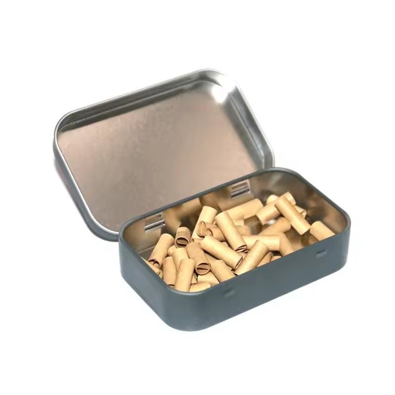 Tobacco Tin Box, Open Lid, Hand Wrapped Tobacco Box, Portable Folding Lid with Personality, Cigarette Box