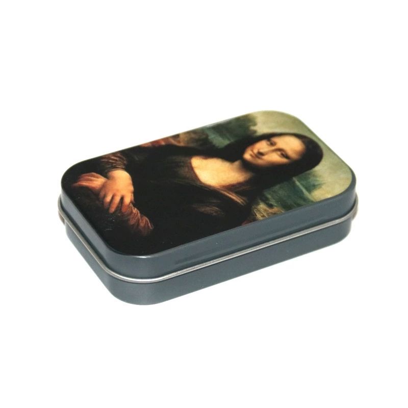 Tobacco Tin Box, Open Lid, Hand Wrapped Tobacco Box, Portable Folding Lid with Personality, Cigarette Box