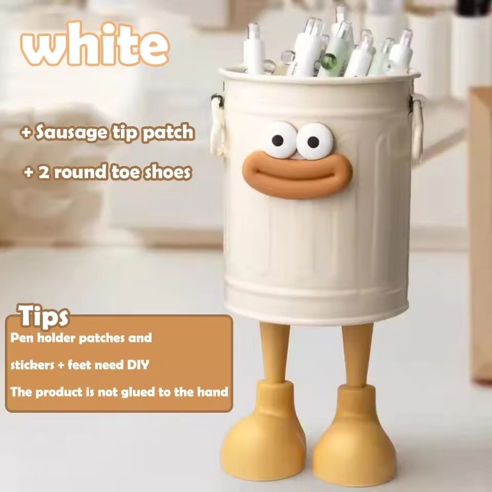 Cartoon pencil holder material for office storage, desktop storage, home studio storage (random letter stickers) 1 piece