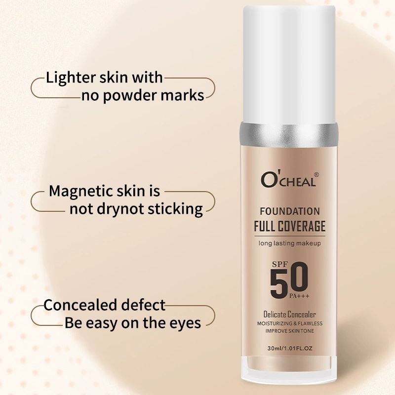 O'CHEAL 50PA+++ Liquid Base Cream Durable Coverage Makeup Corrector Moisturizing Bright Skin Tone Moisturizing Beauty Cream