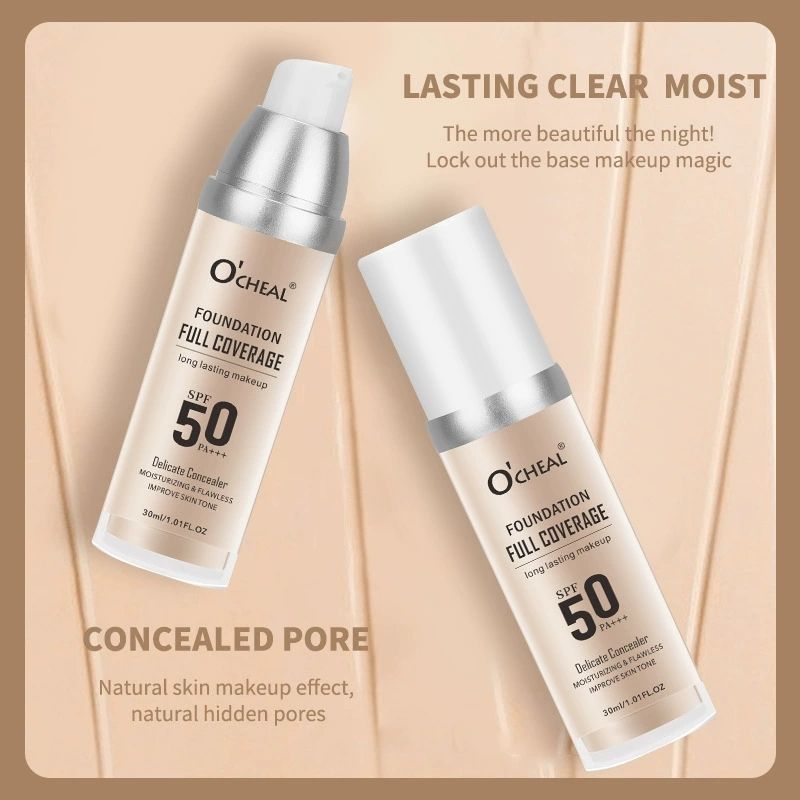 O'CHEAL 50PA+++ Liquid Base Cream Durable Coverage Makeup Corrector Moisturizing Bright Skin Tone Moisturizing Beauty Cream