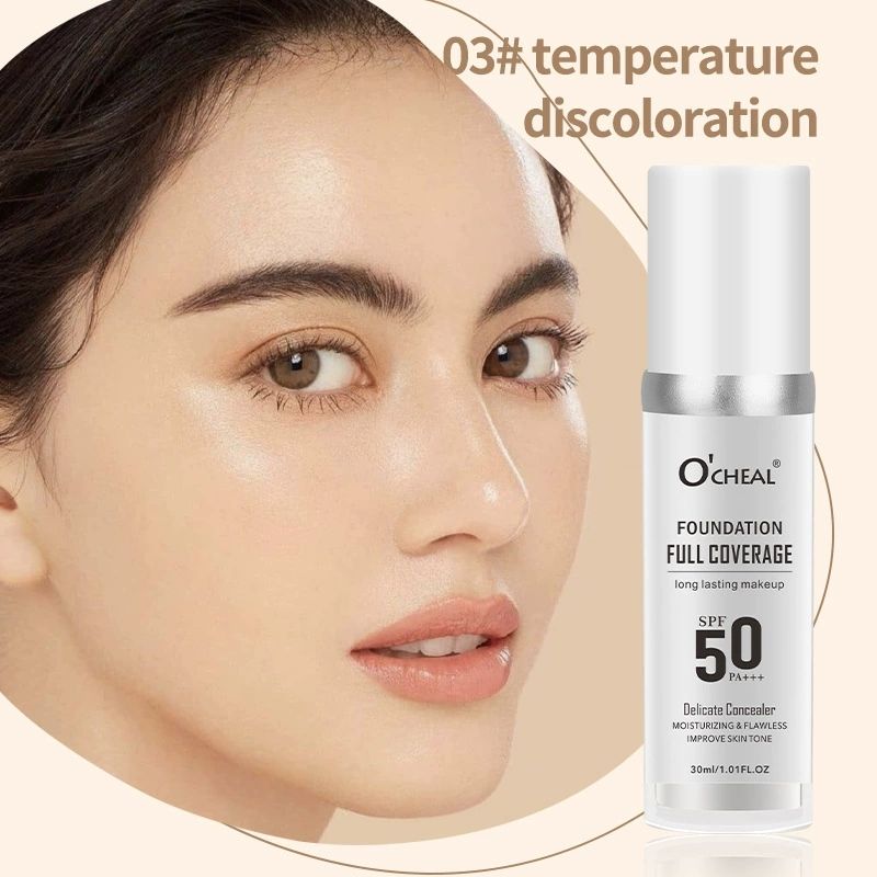 O'CHEAL 50PA+++ Liquid Base Cream Durable Coverage Makeup Corrector Moisturizing Bright Skin Tone Moisturizing Beauty Cream